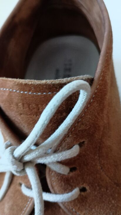 HESCHUNG Mens Oxfords Tan Brown Suede Shoes Size 8 EU 41 Classic Lace Up Chukka